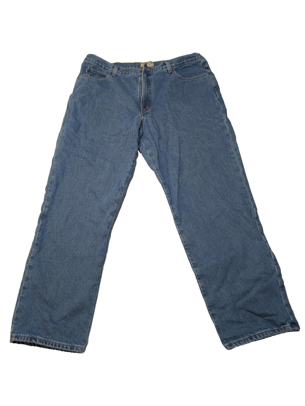 LL Bean Mens 42x32 Flannel Lined Jeans Classic Fit Medium Wash 100% Cotton